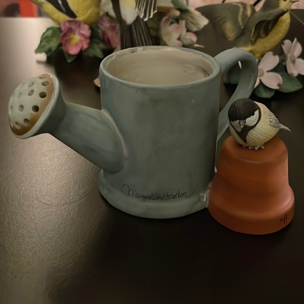Marjolein Bastin Hallmark Nature’s Sketchbook Votive Holder Blue and Terracotta